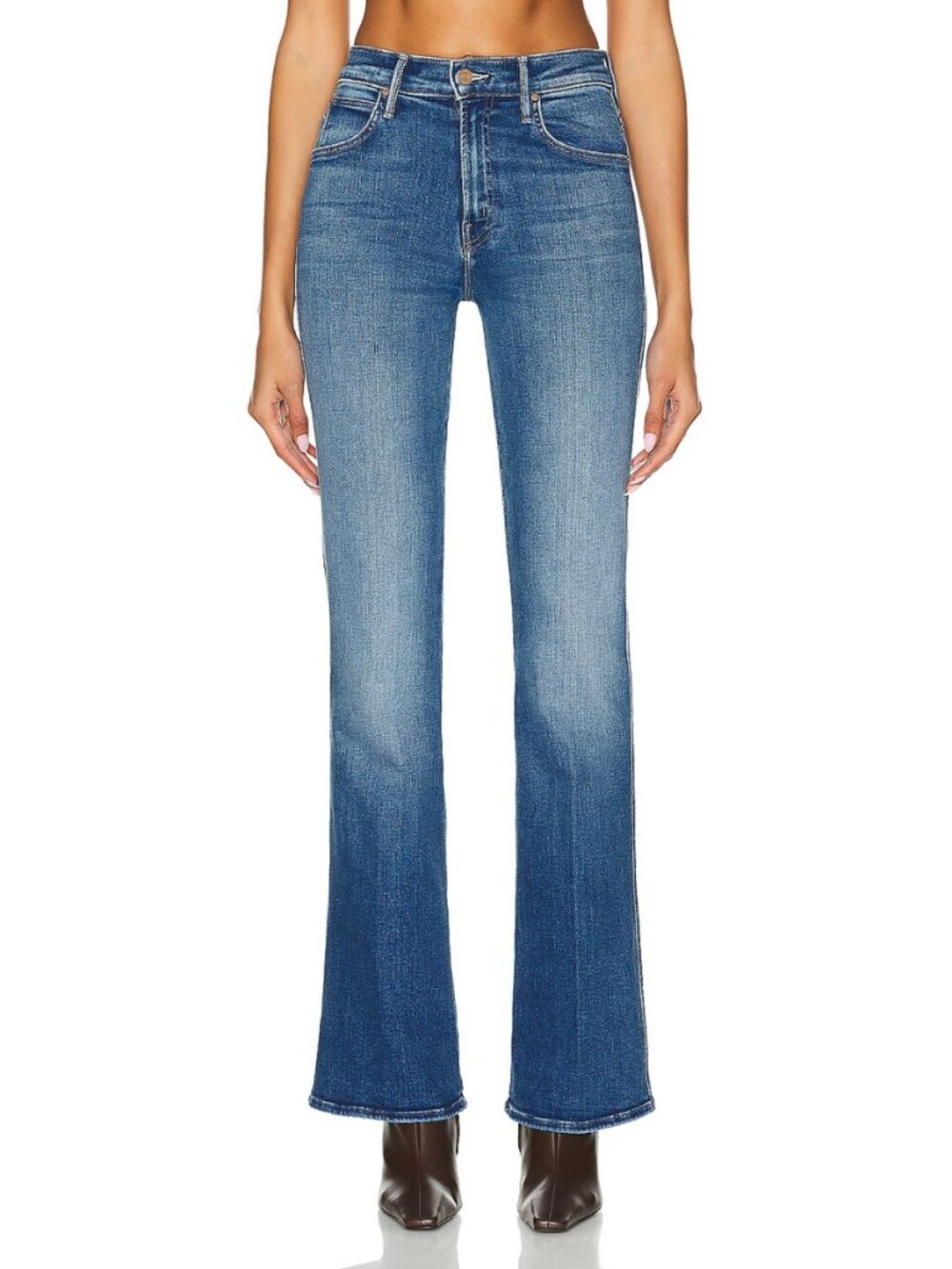 MOTHER The Desperado Heel Jeans in Work Hard Play Hard - Picture 2 of 13